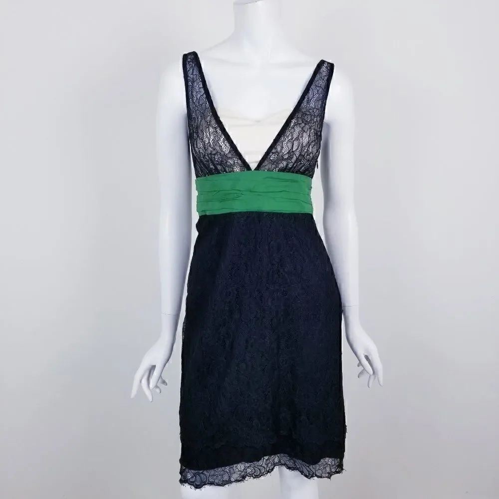 Moulinette Soeurs Black Lace Dance Hall Dress Sz 0